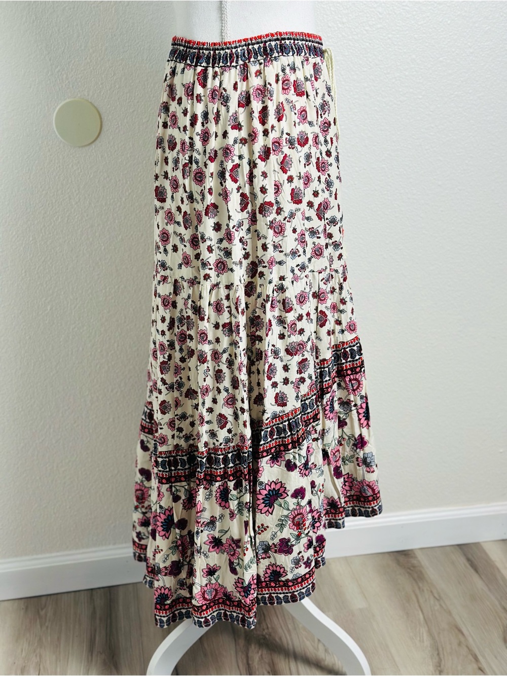Free People Raga Hiroka Maxi Tiered Bohemian Skirt Size Medium - Picture 6 of 12